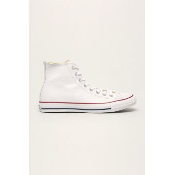 Converse teniși de piele bărbați, culoarea alb