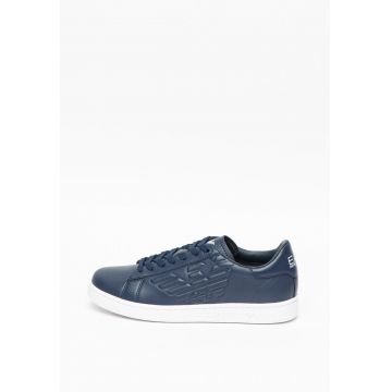 Pantofi sport de piele unisex - cu logo in relief