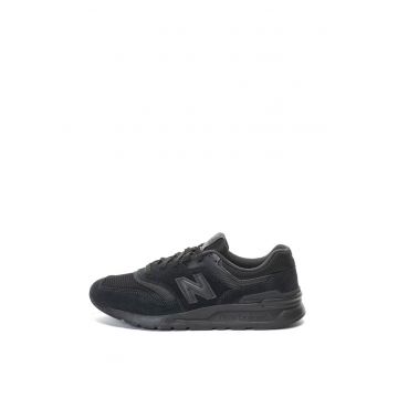 Pantofi sport de piele intoarsa si material textil 997H