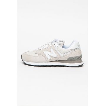 Pantofi sport cu garnituri din piele intoarsa 574
