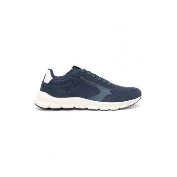 Pantofi sport cu insertii de piele si piele intoarsa