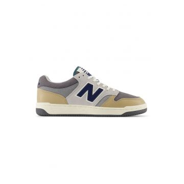 Pantofi sport cu model colorblock si insertii din piele intoarsa