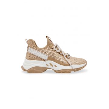 Pantofi sport cu talpa demi-wedge si aplicatii cu paiete