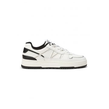 Pantofi sport de piele cu varf rotund