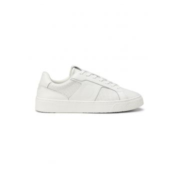 Pantofi sport de piele cu varf rotunjit
