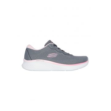Pantofi sport de piele ecologica cu sireturi