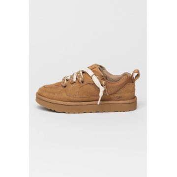 Pantofi sport de piele intoarsa cu garnituri de plasa
