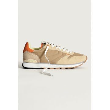Pantofi sport din material textil cu garnituri din piele intoarsa