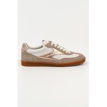 Pantofi sport din piele cu garnituri contrastante