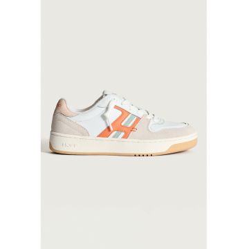 Pantofi sport din piele cu insertii din piele intoarsa