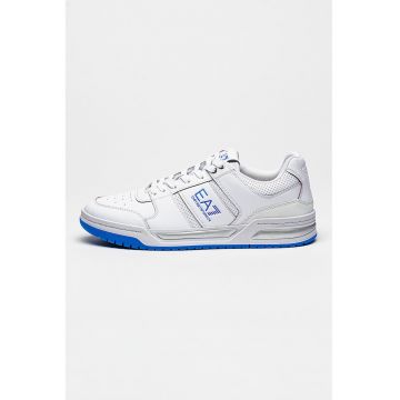 Pantofi sport din piele cu model cu perforatii