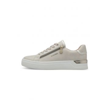 Pantofi sport din piele ecologica cu fermoar