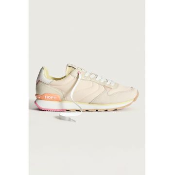 Pantofi sport din piele ecologica cu insertii din piele intoarsa