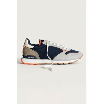 Pantofi sport din piele intoarsa cu garnituri din material textil