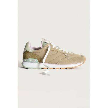 Pantofi sport din piele intoarsa cu piele ecologica