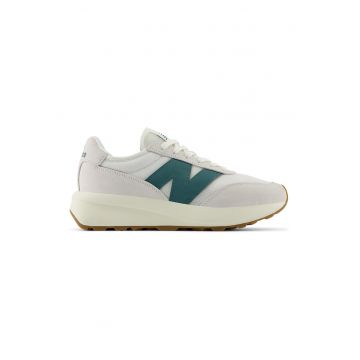 Pantofi sport din piele intoarsa - insertii din material textil si logo