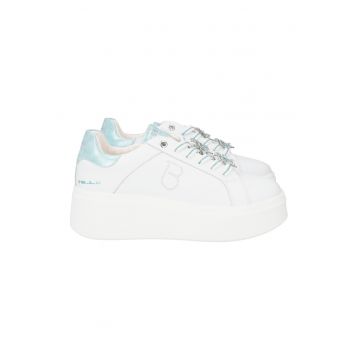 Pantofi sport flatform din piele