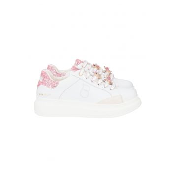 Pantofi sport flatform din piele