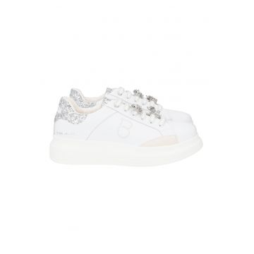 Pantofi sport flatform din piele