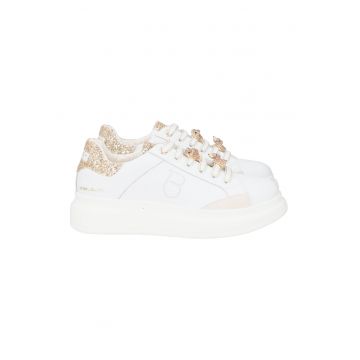 Pantofi sport flatform din piele