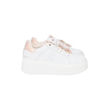 Pantofi sport flatform din piele