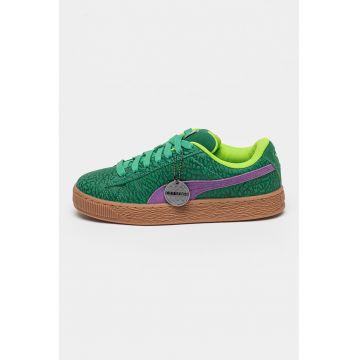 Pantofi sport unisex din piele intoarsa cu varf rotund
