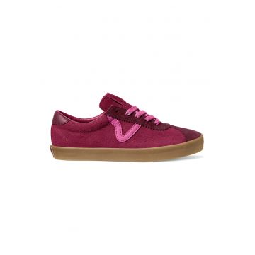 Tenisi low-cut din piele intoarsa