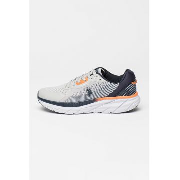 Pantofi sport cu insertii din material textil