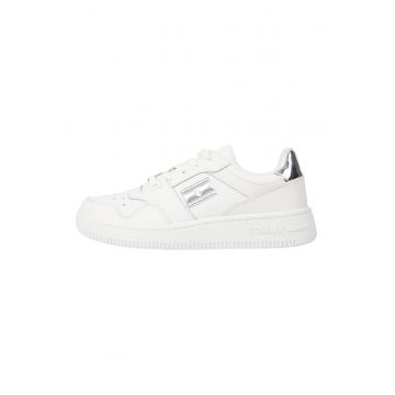 Pantofi sport de piele cu aplicatie logo