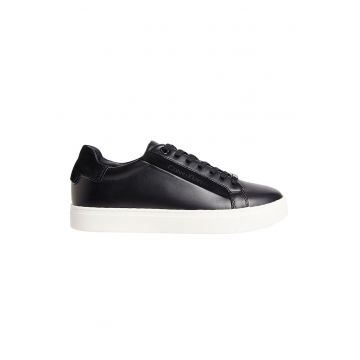 Pantofi sport de piele cu garnituri de piele intoarsa
