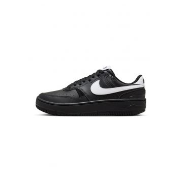 Pantofi sport de piele cu siret si logo