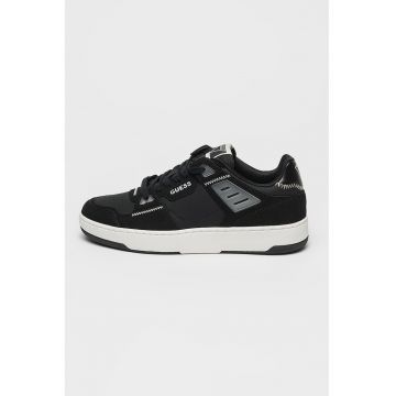 Pantofi sport de piele ecologica cu insertii de piele intoarsa sintetica