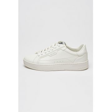 Pantofi sport de piele ecologica cu logo