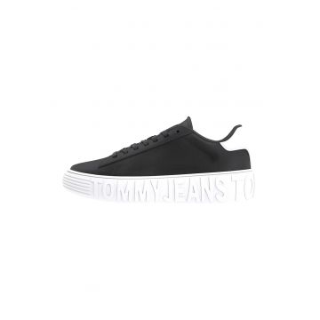 Pantofi sport din piele cu logo in relief