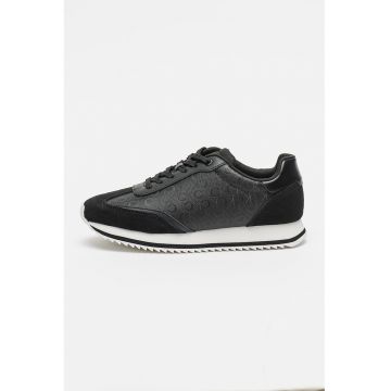 Pantofi sport din piele ecologica cu garnituri din piele intoarsa - pentru alergat