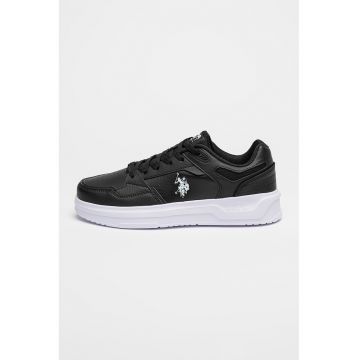 Pantofi sport din piele ecologica cu logo