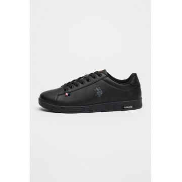 Pantofi sport din piele ecologica cu logo