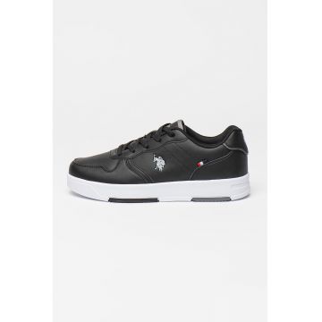 Pantofi sport din piele ecologica cu logo