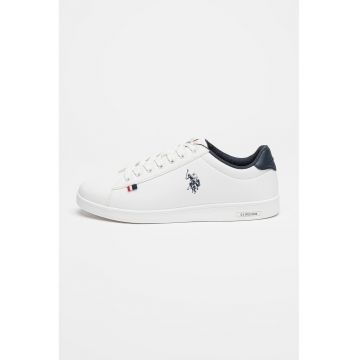 Pantofi sport din piele ecologica cu logo