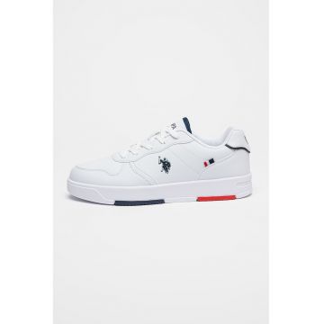 Pantofi sport din piele ecologica cu logo