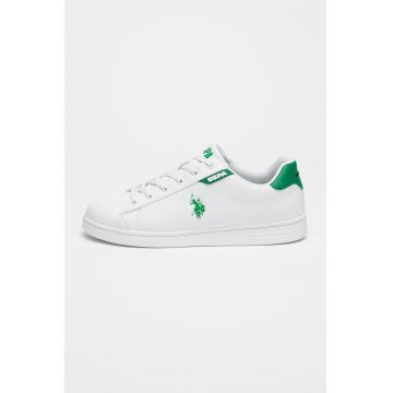 Pantofi sport din piele ecologica cu logo