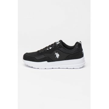 Pantofi sport din piele ecologica si material textil