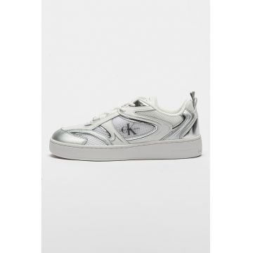 Pantofi sport cu detalii de piele