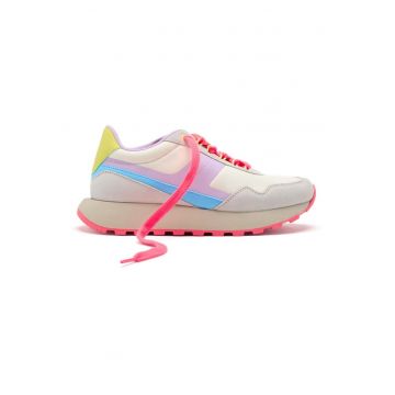 Pantofi sport cu garnituri din piele Athol - Alb murdar