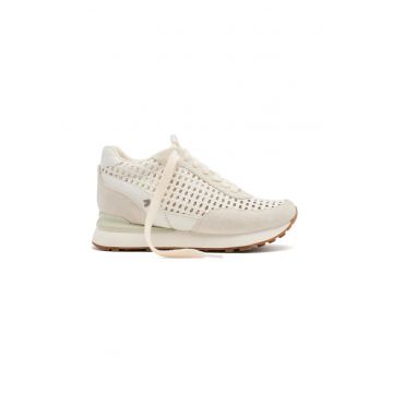 Pantofi sport cu insertii din piele intoarsa