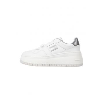 Pantofi sport de piele cu detalii din material sintetic