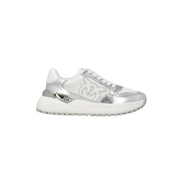 Pantofi sport de piele ecologica si material textil
