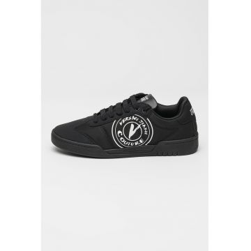 Pantofi sport din material sintetic si textil cu logo