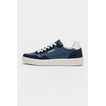 Pantofi sport din piele cu model si garnituri din material sintetic