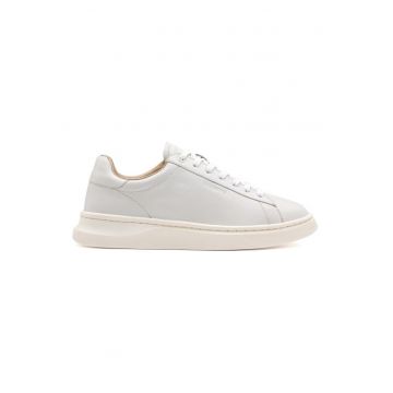 Pantofi sport din piele cu talpa wedge Underhill - Alb